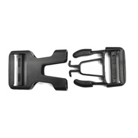 Gilet tactique réglable sac à dos 25mm en plastique noir boucles rapides caractéristiques étanches pièces de sac spécial accessoires couleur noire