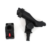 Support de canne à pêche avec poteau réglable et fixation verrouillable