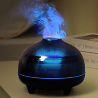 2025 nouveau bureau Usb à ultrasons 350ml humidificateur d'incendie lumières colorées parfum de maison flamme diffuseur d'huile essentielle