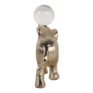 Statuetta decorativa di elefante con sfera in acrilico, scultura moderna e elegante per l'arredamento di casa, ufficio e soggiorno - Product Image 5