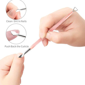 Fournisseur d'usine en gros : Repousse-cuticules et grattoir à ongles en acier inoxydable pour manucure et pédicure, outil de beauté pour salon - Product Image 3