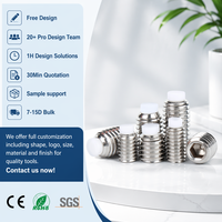 Vis de réglage à six pans creux en acier inoxydable M2.5 M3 avec embout en nylon blanc POM, longueurs 2mm 4mm 5mm 6mm 8mm 10mm 14mm 20mm