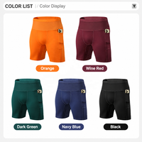 Shorts de course à compression pour hommes, respirants, à séchage rapide, collants athlétiques, haute élasticité, évacuation de la transpiration, pantalons d'entraînement en nylon