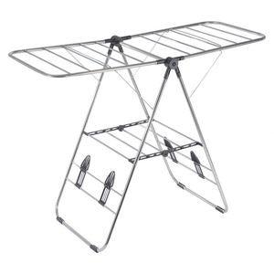 Séchoir à linge pliable intelligent en aluminium doré pour animaux de compagnie et vêtements d'enfants, avec crochets et support, personnalisable avec logo - Product Image 1