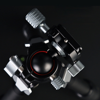 Tête de trépied en alliage d'aluminium, rotation panoramique à 360°, plaque de dégagement rapide 1/4\", niveau à bulle, appareil photo numérique, connecteur de base 3/8\"