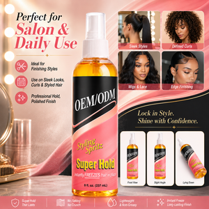 Factory Logo Private Label Custom Fast Drying Sulfate-Free Herbal Anti-frizz Vegan Hair Oil Strong Hold Texturizing Hair - Product Image 6