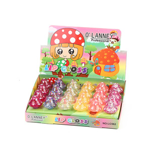 Niedliche Kinder Shiny Glitter Mushroom <span class=keywords><strong>Lip</strong></span> <span class=keywords><strong>gloss</strong></span> Veganer flüssiger Lippenstift Feuchtigkeit spendend Einzigartig Schimmer Glänzend Klar <span class=keywords><strong>Lip</strong></span> <span class=keywords><strong>gloss</strong></span> Lippen öl - Product Image 2