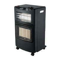 Chauffage d'appoint autonome ultra-mince 2-en-1 gaz et électrique, infrarouge et électrique, avec base pliable pour la maison