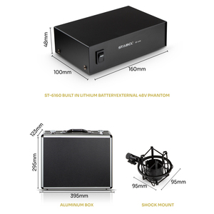 Micro Điện Dung Chuyên Nghiệp Micro Điện Dung Thu Âm Phòng Thu Có Dây Micro Động - Product Image 5