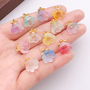 Coloré Transparent Verre Muguet Pendentif DIY Collier Bracelet Bijoux Accessoires - Product Image 2