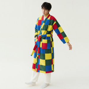 <span class=keywords><strong>Albornoz</strong></span> Largo de Forro <span class=keywords><strong>Polar</strong></span> Ultra Cálido para Invierno, Diseño Moderno en Jacquard, Unisex, Tipo Kimono - Product Image 1