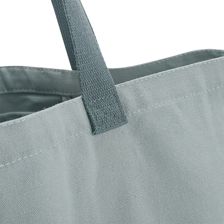 Custom High Quality Eco-friendly Promotional Plain Natural Cotton Canvas Tote Bag with inside pockets
