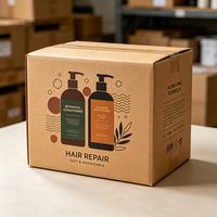 Op maat gemaakte luxe digitaal bedrukte botanische conditioner sulfaatvrije doos 72 uur productie waterdichte gegolfde haarreparatiekarton