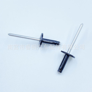Remache de aluminio Shuangxuan 5x19 pintado en negro, tipo abierto, para uso general - Product Image 1