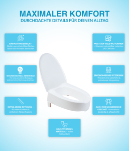 Silla de Baño Auxiliar para Inodoro, Equipo de Seguridad para Baño, Marca MK, Portátil, Capacidad de 200 kg, Suministros de Rehabilitación y Terapia - Product Image 4