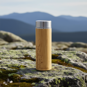 Pandoo Thermos Bottle 500Ml Bamboo Insulated <b>Drinkware</b> Outdoor Use - Product Image 3