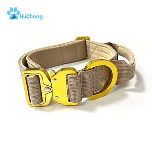 <span class=keywords><strong>Collar</strong></span> de perro con hebilla de Metal de combate de aluminio acolchado de neopreno suave ajustable de alta calidad con asa - Product Image 1