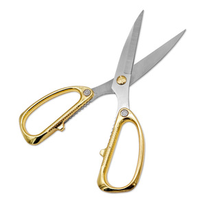 <b>Kitchen</b> <b>Scissor</b> Stainless Steel Gold Silver Alloy Straight Head Home Use Multi Purpose Shears - Product Image 1