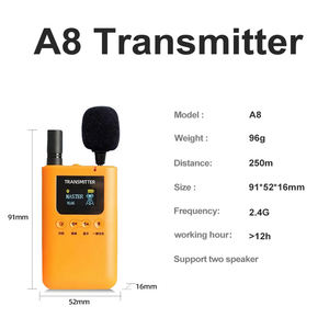 ระบบไกด์นำเที่ยวไร้สาย YINGMI A8 ระยะ 0-500 เมตร แบตเตอรี่ 1500-2000mAh VHF/UHF กันน้ำ ตัดเสียงรบกวน แบบพกพา - Product Image 3
