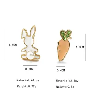 2022 New Korean Style Tier frucht Ohrringe Cute Monkey Banana Ohrring Charm Carrot Rabbit Ohr stecker für Frauen