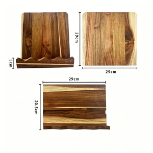 Étagère à recettes en bois Linmo, bois massif, 1 niveau, pour livres et support pour tablette électronique - Product Image 3