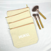 Sac de maquillage en toile personnalisable, prêt à être expédié, faible MOQ, vente en gros, toile de coton pour cadeau de remerciement pour les enseignants