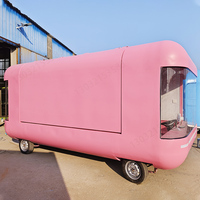 Café mobile vintage van remorque camion de nourriture avec roues au détail boulangerie et cave café bar ventes