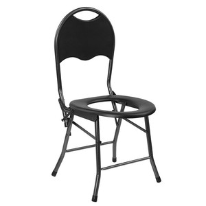 <b>Commode</b> <b>Chair</b> Folding Toilet <b>Chair</b> For Elderly And Pregnant Women Plastic Material With Supportive Backrest - Product Image 1