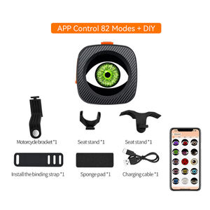 ไฟท้ายมอเตอร์ไซค์ LED แบบใหม่ ไฟตกแต่งลายตาปีศาจ ควบคุมผ่านแอพ กันน้ำ ไฟหน้าอเนกประสงค์ - Product Image 3