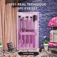 1991 Real Technique 8 pièces professionnel précis ombre à paupières pinceaux de maquillage ensemble plat ventilateur brosses marque privée pour les cils