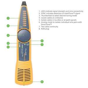 Fluke Networks MicroScanner PoE Kit Copper <b>Cable</b> Verifier Ethernet Analyzer With Remote IDs For Cat 5 6A <b>Cables</b> - Product Image 3
