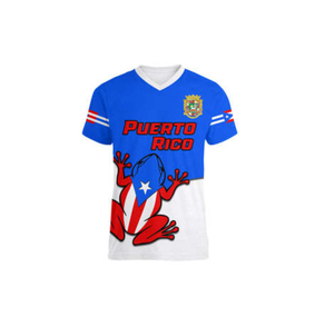 Camiseta personalizada con estampado 3D transfronterizo con patrón de bandera de Puerto <span class=keywords><strong>Rico</strong></span> Técnicas de impresión digital - Product Image 6