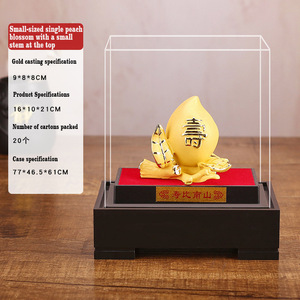 Scultura Artistica in Resina a Forma di Cavallo Dorato Rushen - Decorazione Domestica Buddista a Forma di Pesca, Regali di Compleanno per Anziani - Product Image 3