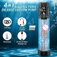 Pompe à vide pour pénis 6 en 1 pour homme, étanche IPX7, avec 5 modes de succion, 4 niveaux de pression et vibration - Appareil d'entraînement du pénis