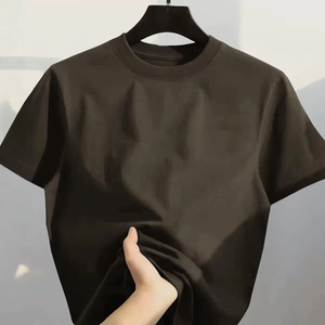 เสื้อยืดเปล่าผ้าฝ้าย 100% ราคาส่งถูกสำหรับผู้ชาย เสื้อยืดพิมพ์ลายกราฟิกตามสั่ง เสื้อยืดโอเวอร์ไซส์ทรงหลวมสำหรับผู้ชาย - Product Image 1