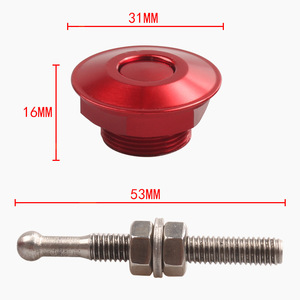 มินิฮูดล็อค 32 มม. สแตนเลสสำหรับการปรับปรุงรถยนต์ สีแดง - Product Image 5