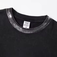 Camiseta Personalizada con Cuello Redondo y Costuras en Contraste, 285 g/m², Algodón Peinado, Corte Cuadrado, para Hombre
