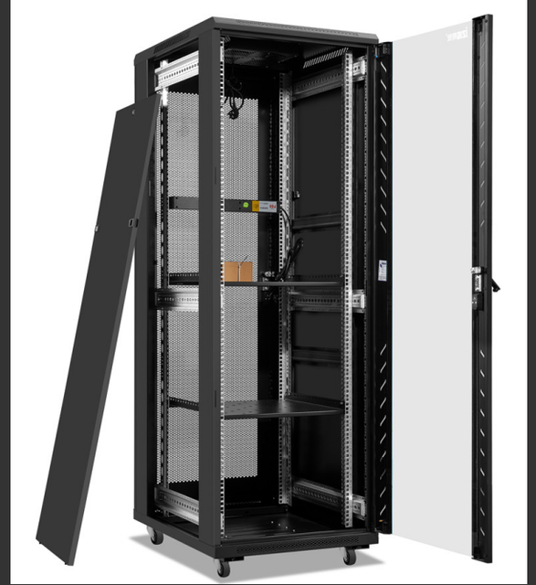 Cold-Rolled Steel Server Rack, 42U Floor-Standing 19-Inch Data Center Network Server Cabinet