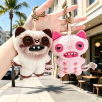 Poupées en peluche de la série Chat de Nuit des Rues Sombres, Monstres Mignons Transfrontaliers, Jouets Adorables, Mauvaises-gouttes, Peculiaires et Tendance, Breloques de Sac, Vente en Gros 12,5 cm