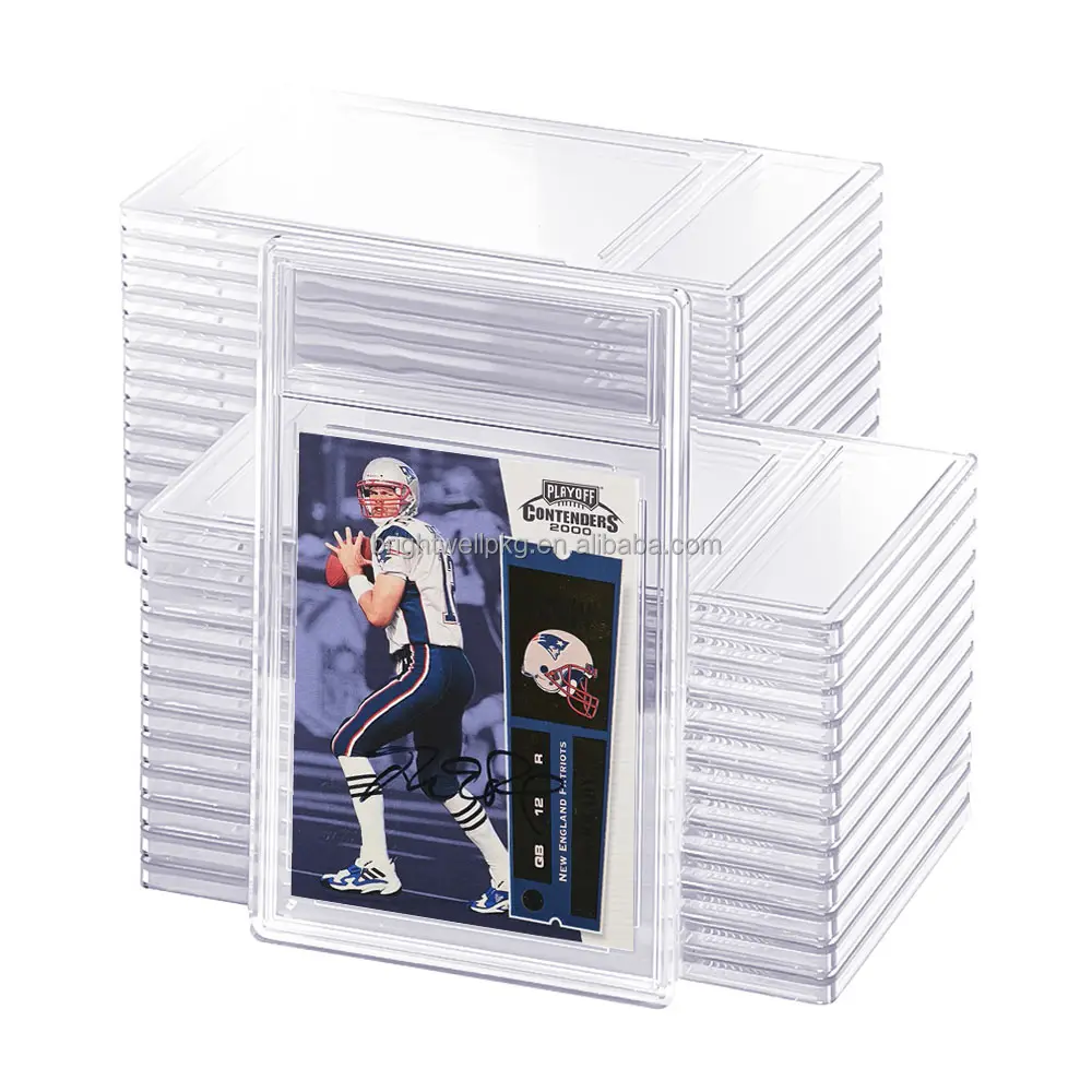 Plastik kosong akrilik bening grade kartu perdagangan pelat kartu olahraga bisbol kartu gradasi tampilan pemegang selubung pelindung papan