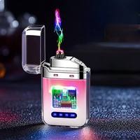 Briquet électrique à arc portable coupe-vent rechargeable par USB avec affichage numérique