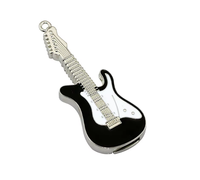 USB Flash Drive Gitar Logam Bentuk Kustom 2.0 4GB-128GB Baru Penghemat Data Cepat Garansi 3 Tahun Hadiah Promosi