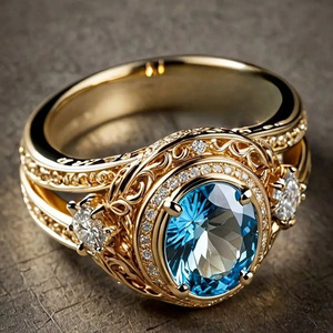 Anillo de Dedo con Diseño de Princesa, Estilo Palacio Real, con Trabajo Calado, para Mujer - Product Image 1
