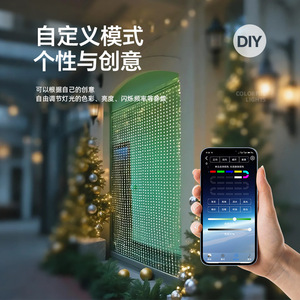Grid Screen RGB Color Changing Light App Control Holiday Decorative String Light 100-240V AC - Product Image 1