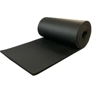 FUNAS nbr rolo de isolamento de espuma de borracha preta com 1 polegada de espessura isolamento de borracha 25mm material de isolamento térmico aislante