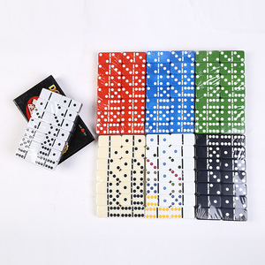 Offre Spéciale ensemble de dominos colorés Double Six dominos en mélamine avec emballage en papier - Product Image 5