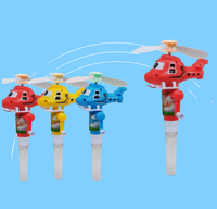 Ventilateur manuel en plastique en forme d'avion de dessin animé, jouet surprise avec bonbons pour cadeaux promotionnels, JOUETS À BONBONS, Dulces De Juguete pour enfants