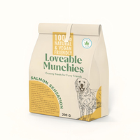 Pochette personnalisée à fond plat avec 8 soudures latérales, étanche à l'humidité, recyclable, de qualité alimentaire, avec fermeture éclair, pour aliments pour animaux de compagnie, lait, gelée