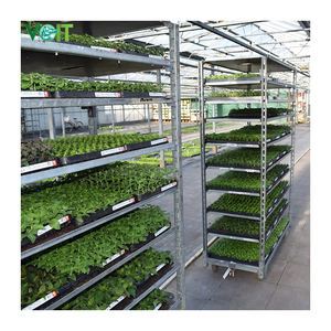 बीज अंकुरण के लिए विश्वसनीय गैल्वेनाइज्ड स्टील मोबाइल ग्रीनहाउस उपकरण ट्रॉली - Product Image 1