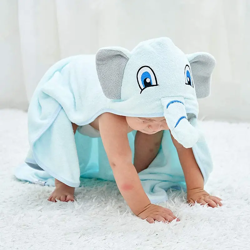 Top quality animal soft Microfiber baby Hooded Towel Kids
